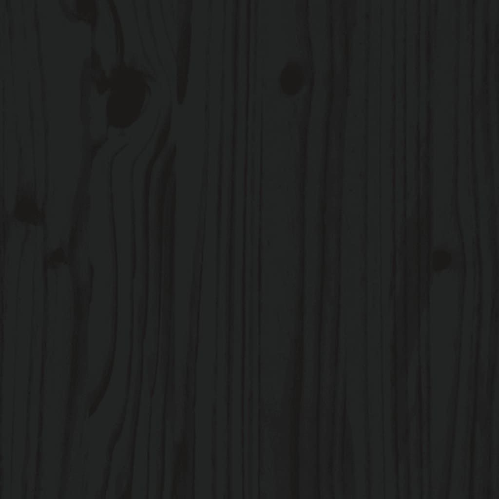 vidaXL Lit empilable Noir 80x200 cm Bois de pin massif
