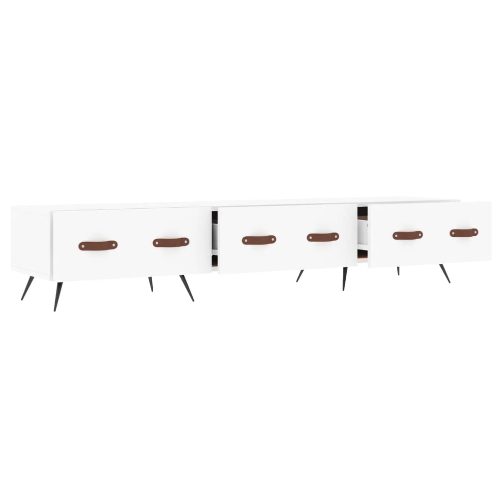 vidaXL Meuble TV blanc 150x36x30 cm bois d'ingénierie