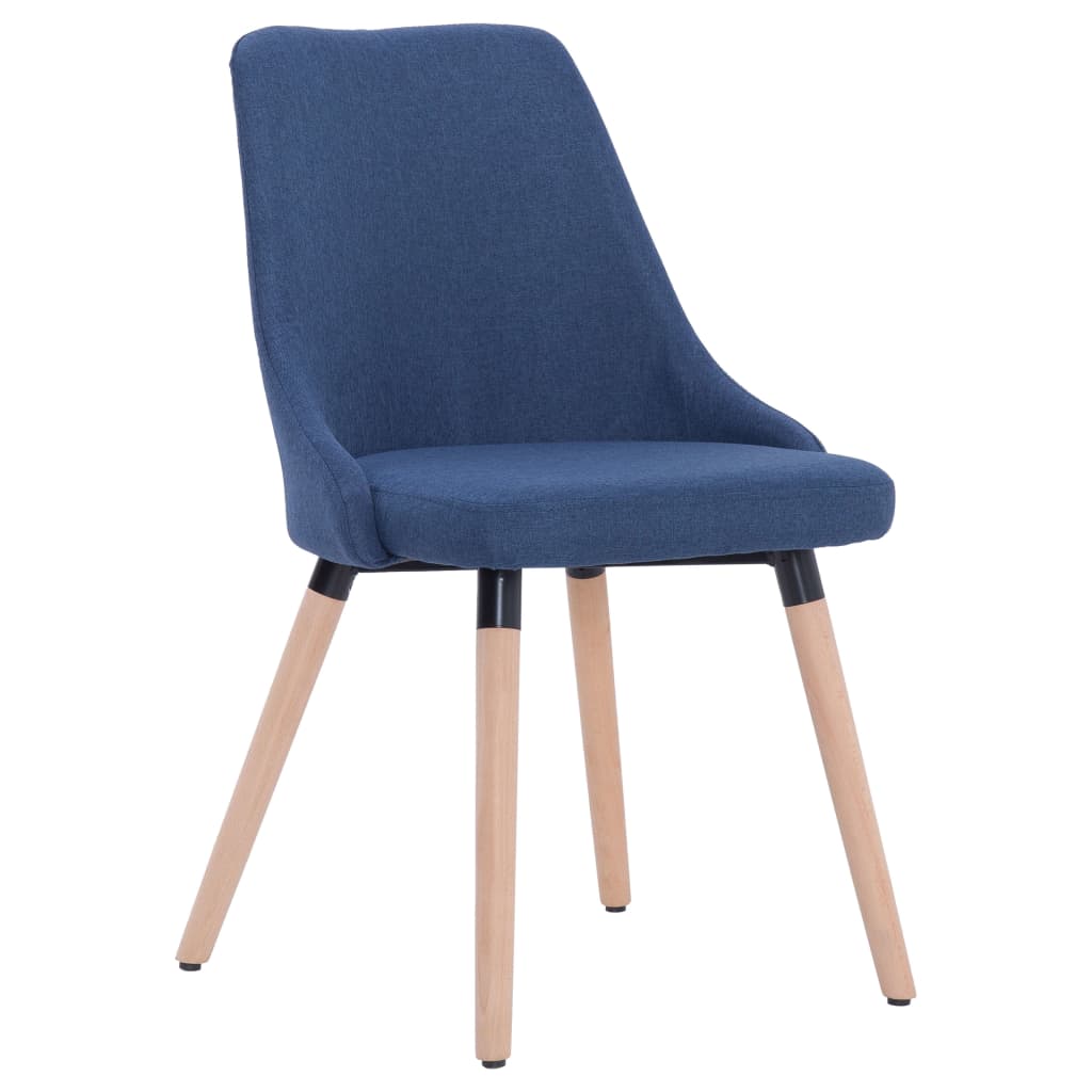 283629 vidaXL Dining Chairs 2 pcs Blue Fabric