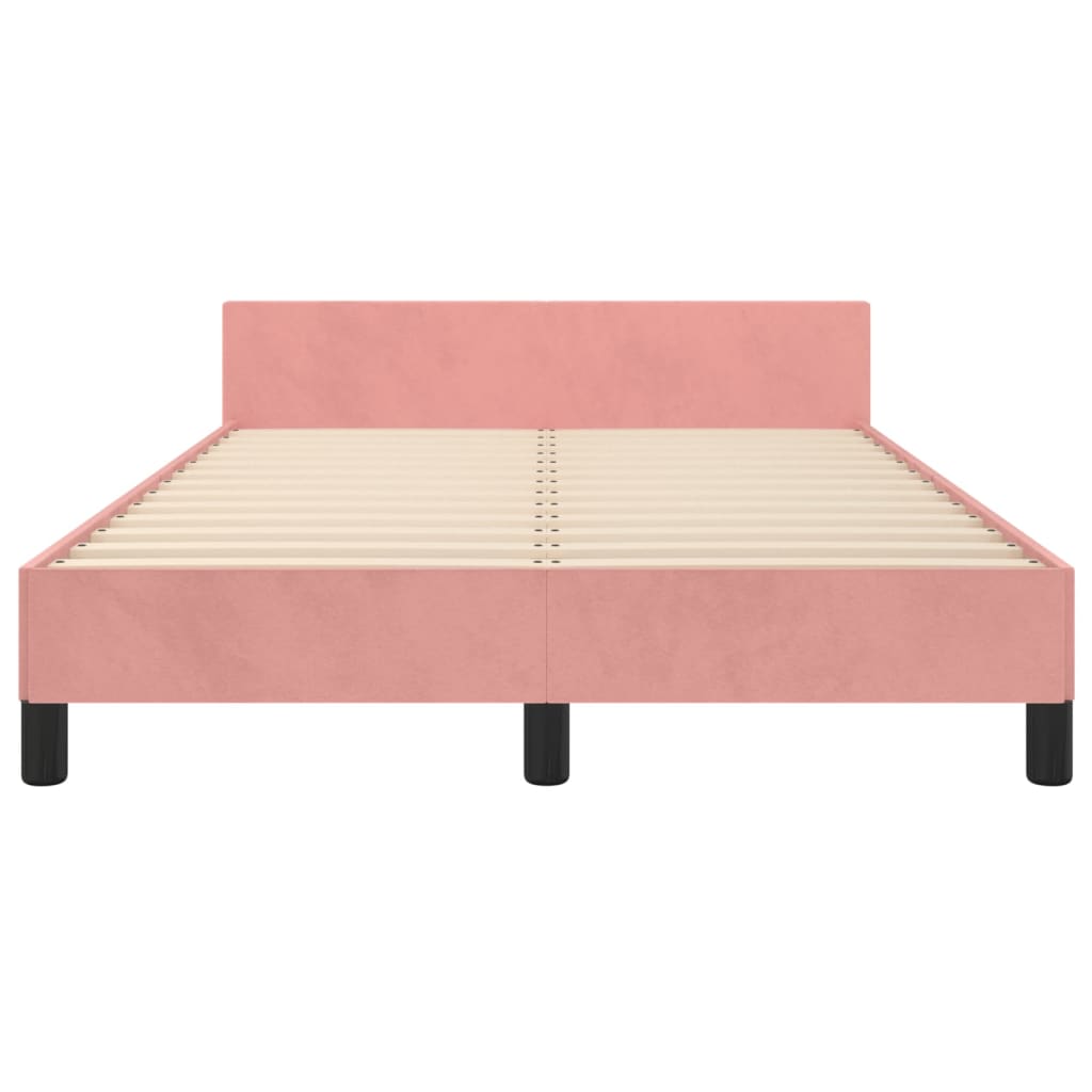 vidaXL Cadre de lit sans matelas rose 120x200 cm velours