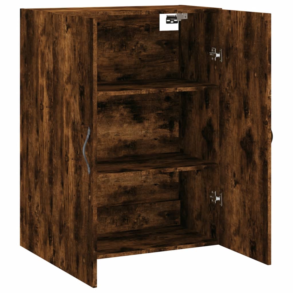 vidaXL Armoire murale chêne fumé 69,5x34x90 cm bois d'ingénierie