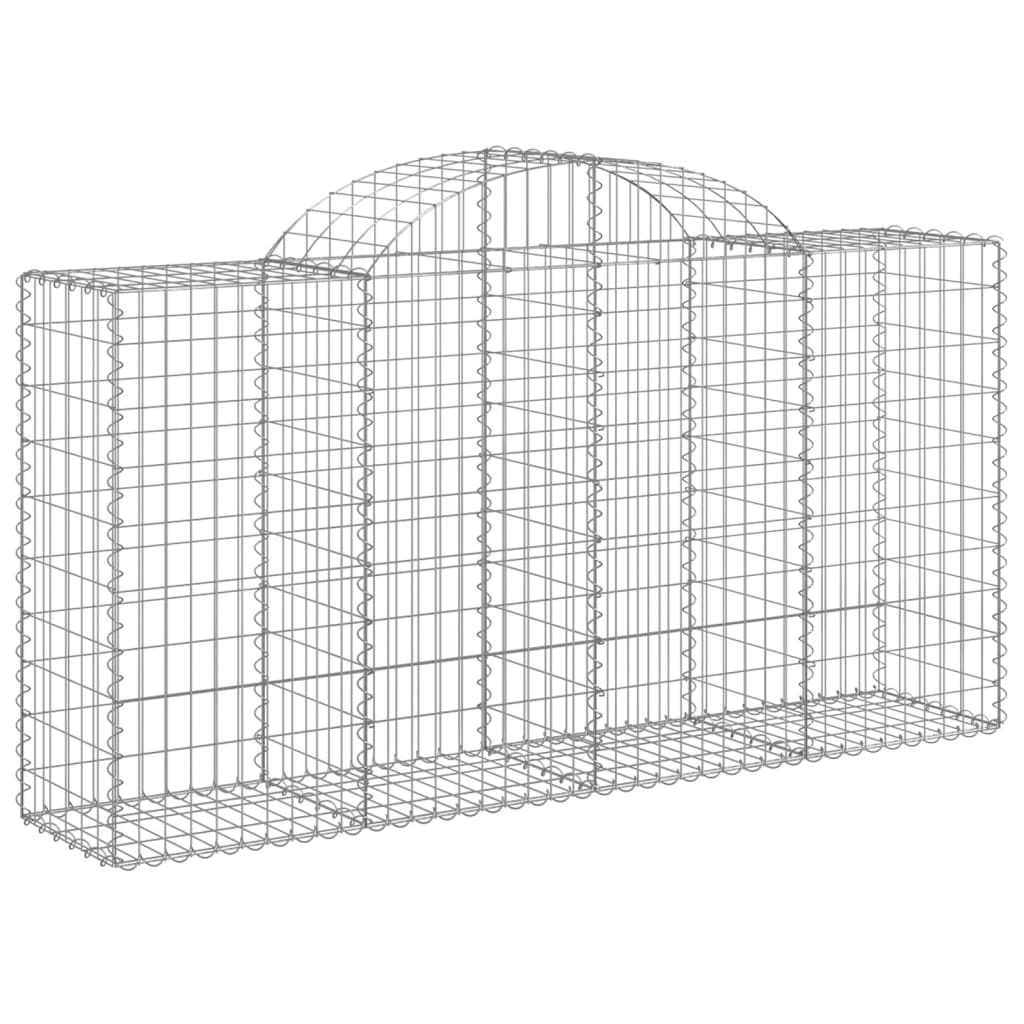 vidaXL Paniers à gabions arqués 50 pcs 200x50x100/120 cm fer galvanisé