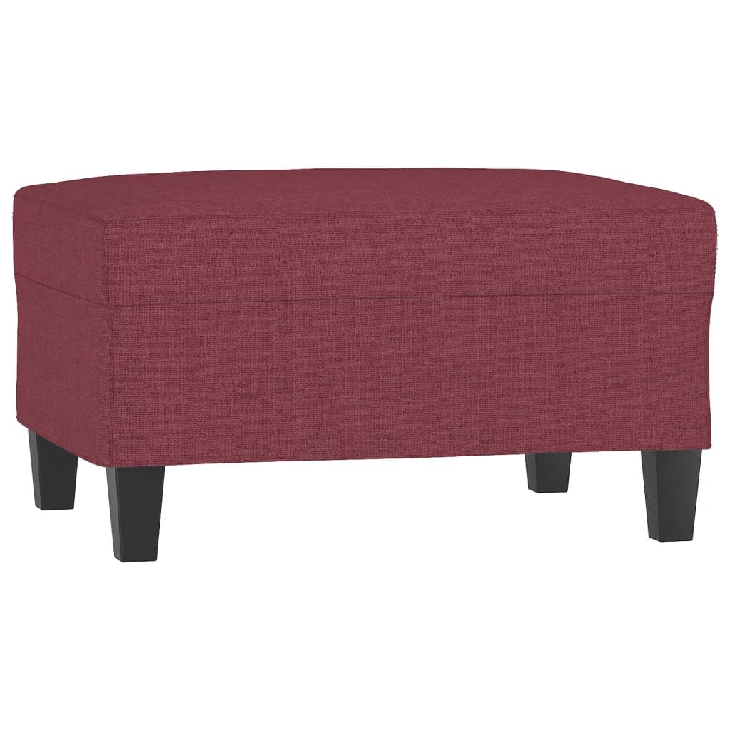 vidaXL Ensemble de canapés 4 pcs avec coussins rouge bordeaux tissu