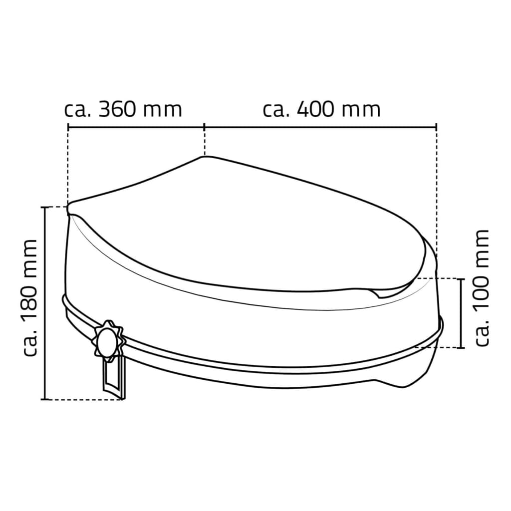 RIDDER Siège de toilette avec couvercle blanc 150 kg A0071001