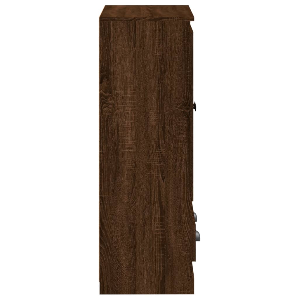 vidaXL Buffet haut chêne marron 60x35,5x103,5 cm bois d'ingénierie