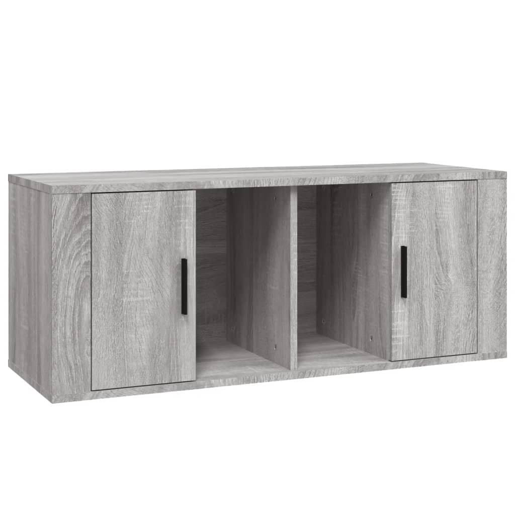 vidaXL Meuble TV Sonoma gris 100x35x40 cm Bois d'ingénierie