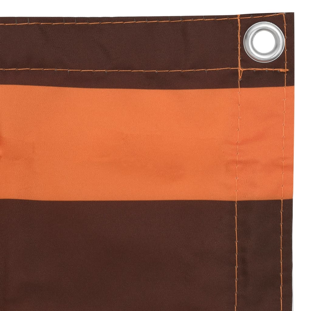 vidaXL Écran de balcon Orange et marron 75x500 cm Tissu Oxford