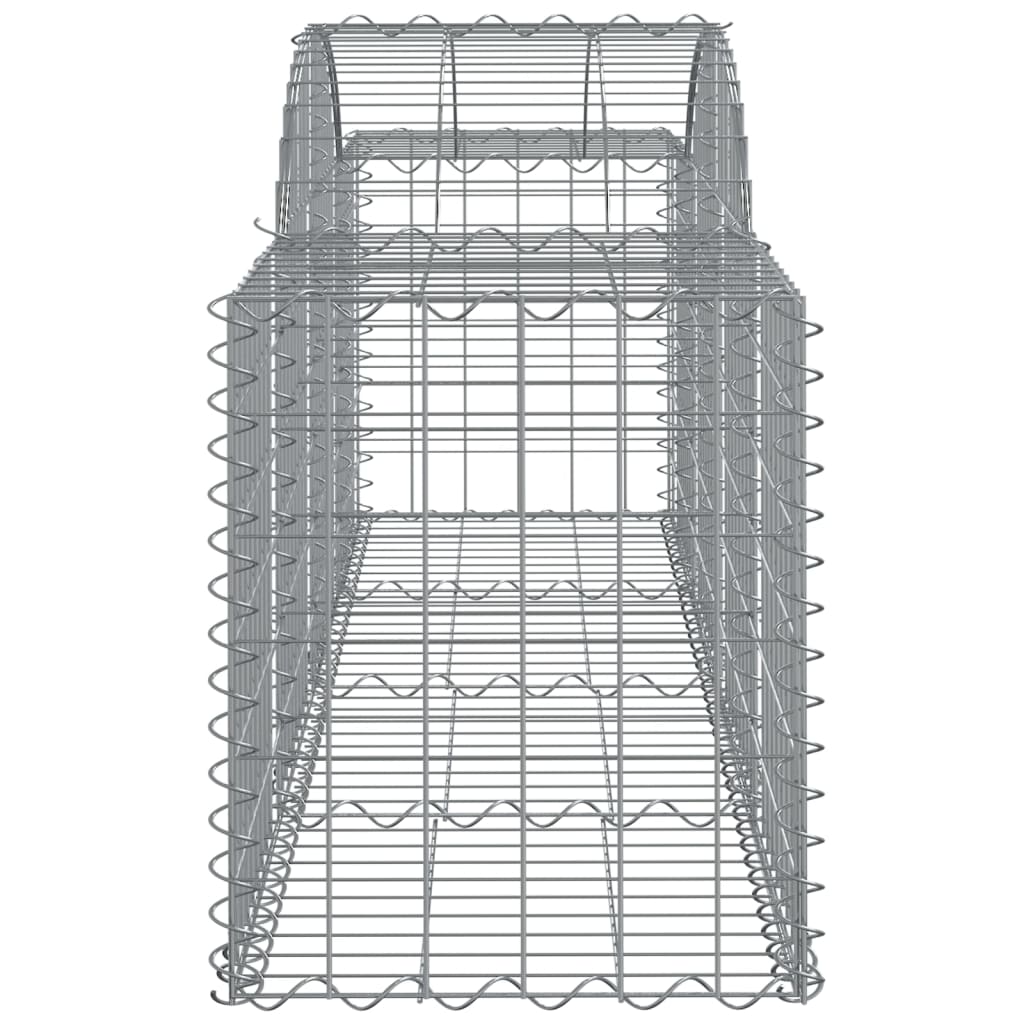 vidaXL Paniers à gabions arqués 9 pcs 200x50x60/80 cm Fer galvanisé