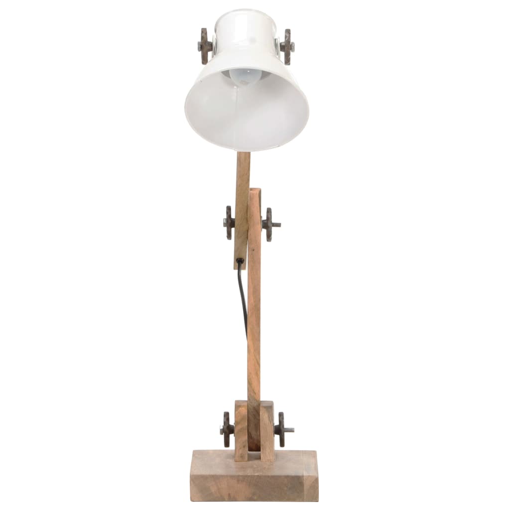 vidaXL Lampe de bureau industrielle Blanc Rond 58x18x90 cm E27
