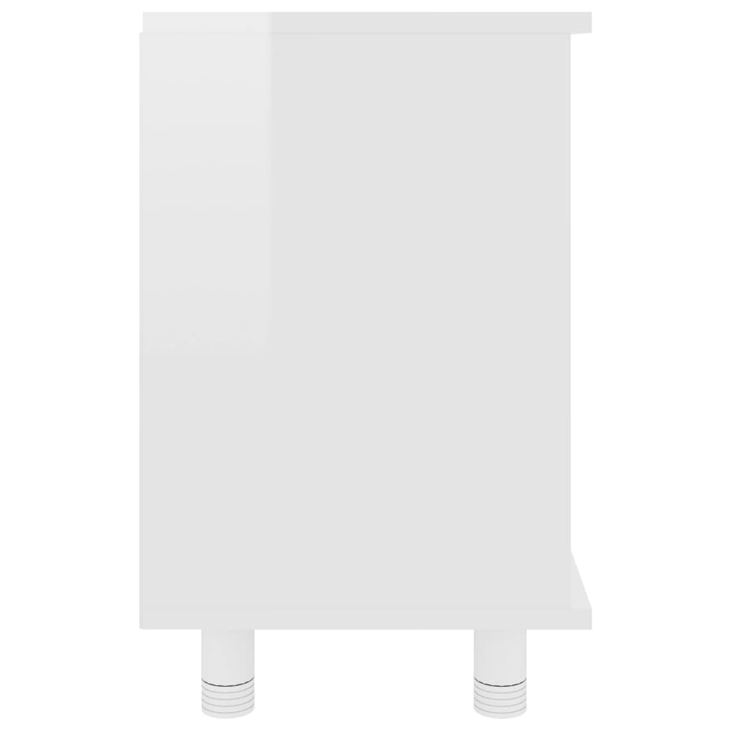 vidaXL Armoire de salle de bain Blanc brillant 60x32x53,5 cm Aggloméré