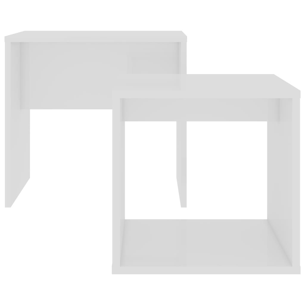 vidaXL Ensemble de tables basses Blanc 48x30x45 cm Aggloméré