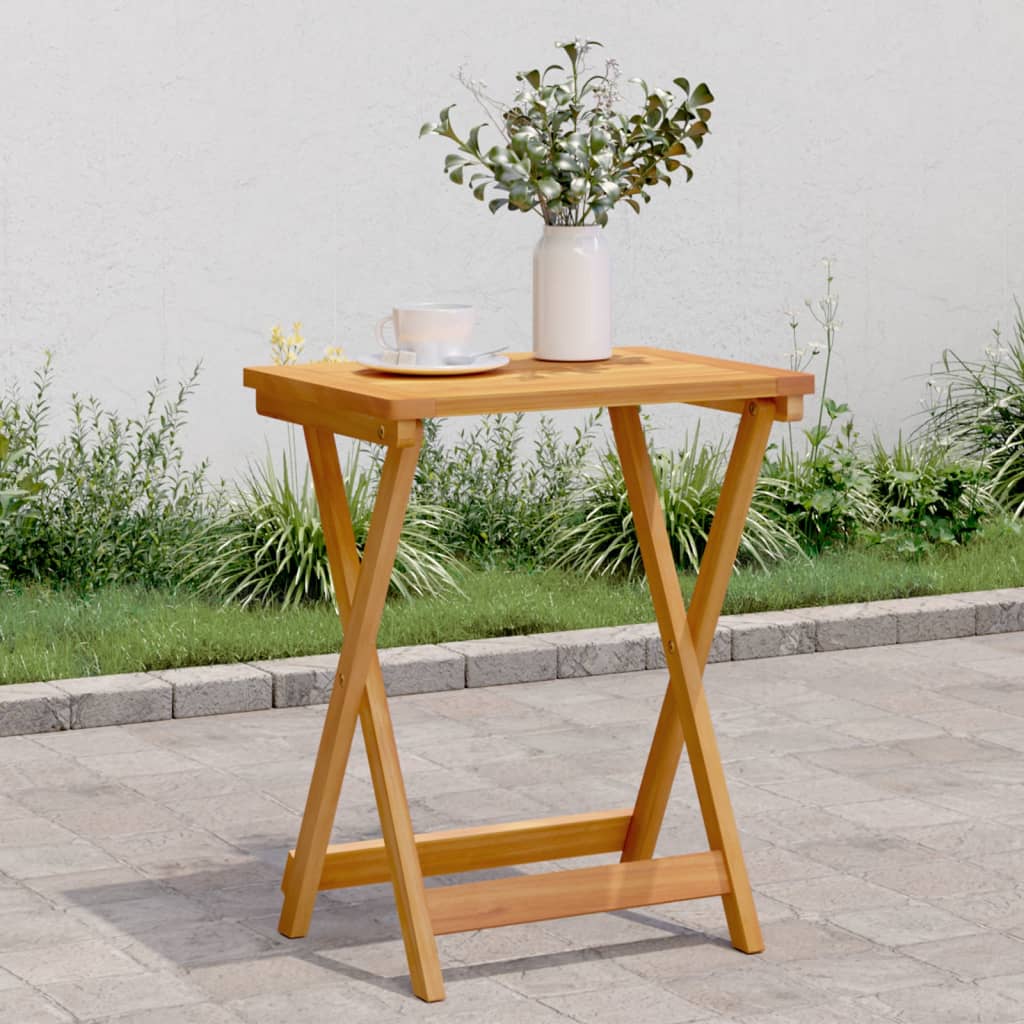 vidaXL Table pliable de jardin 50x36x60 cm bois d'acacia solide