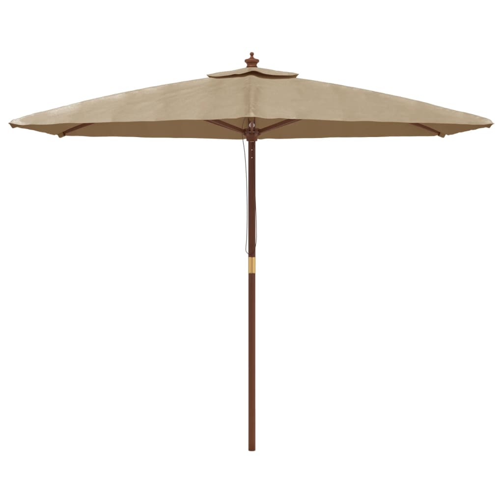 vidaXL Parasol de jardin avec mât en bois taupe 299x240 cm