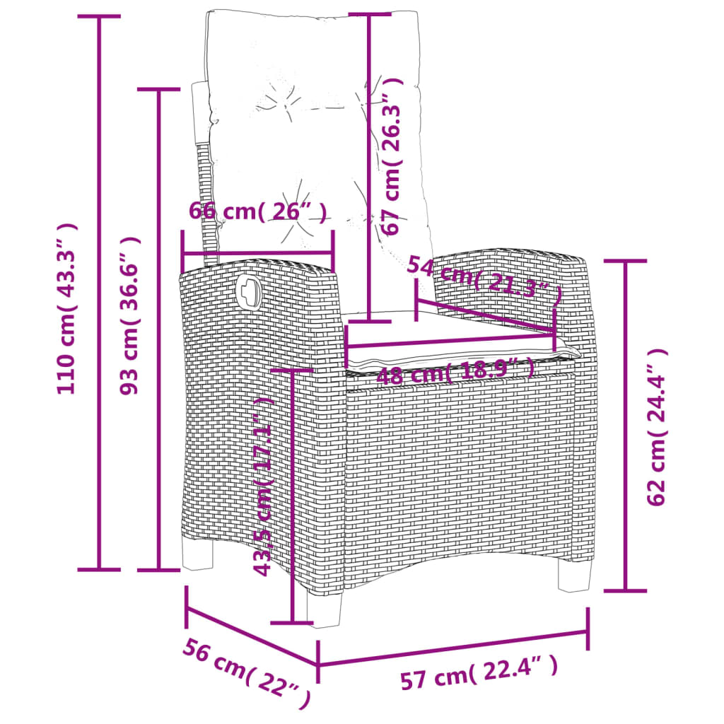 vidaXL Ensemble à manger de jardin coussins 4 pcs beige résine tressée