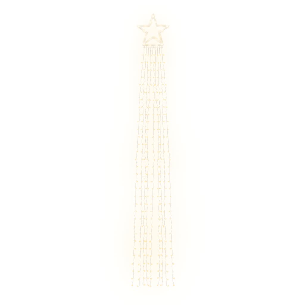 vidaXL Guirlande de sapin de Noël 320 LED blanc chaud 375 cm