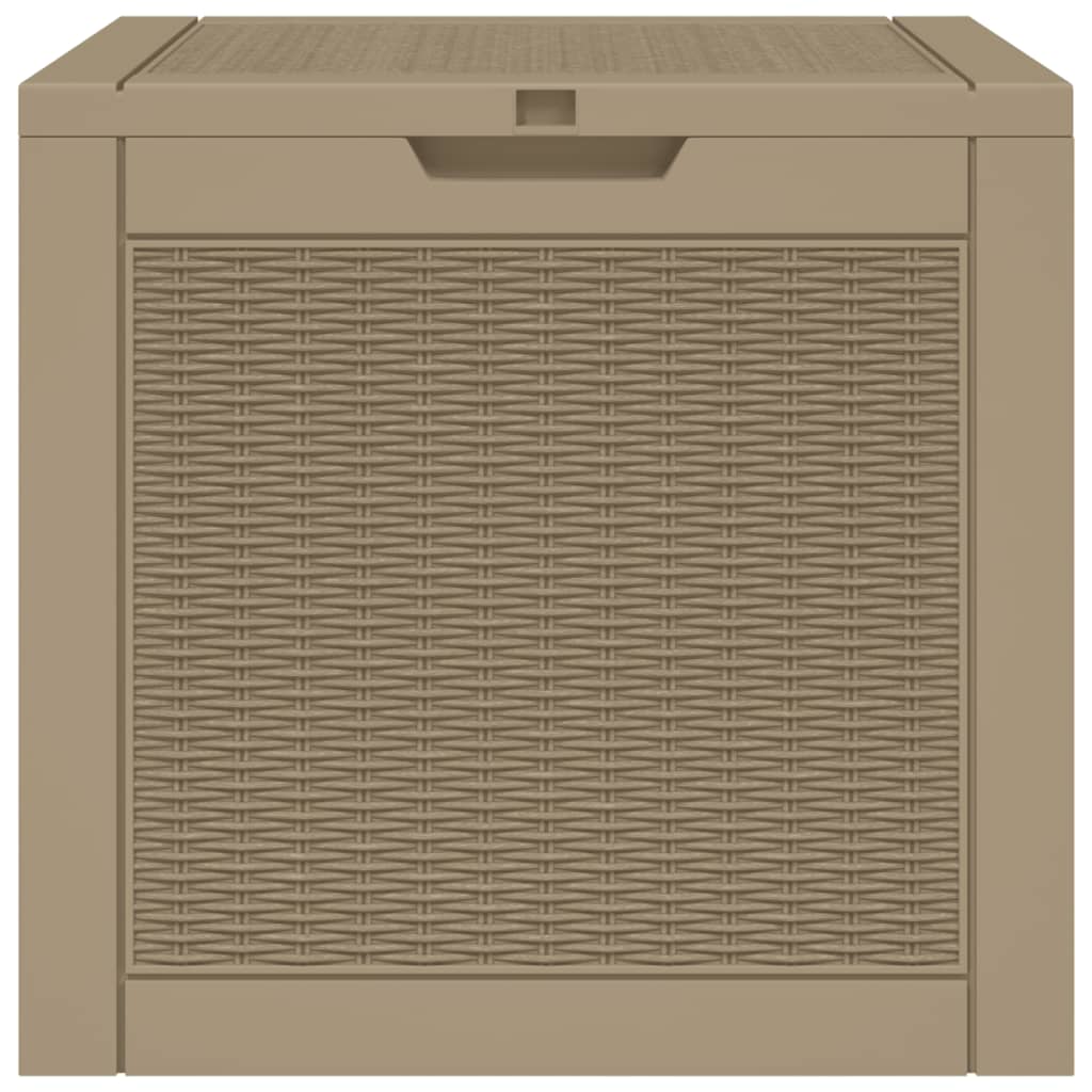 vidaXL Boîte de stockage de jardin marron clair 55,5x43x53 cm PP