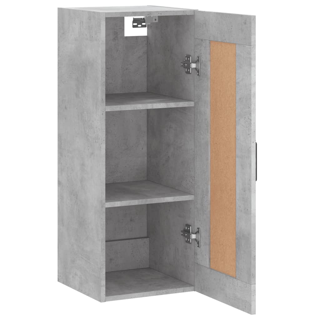 vidaXL Armoire murale gris béton 34,5x34x90 cm bois d'ingénierie