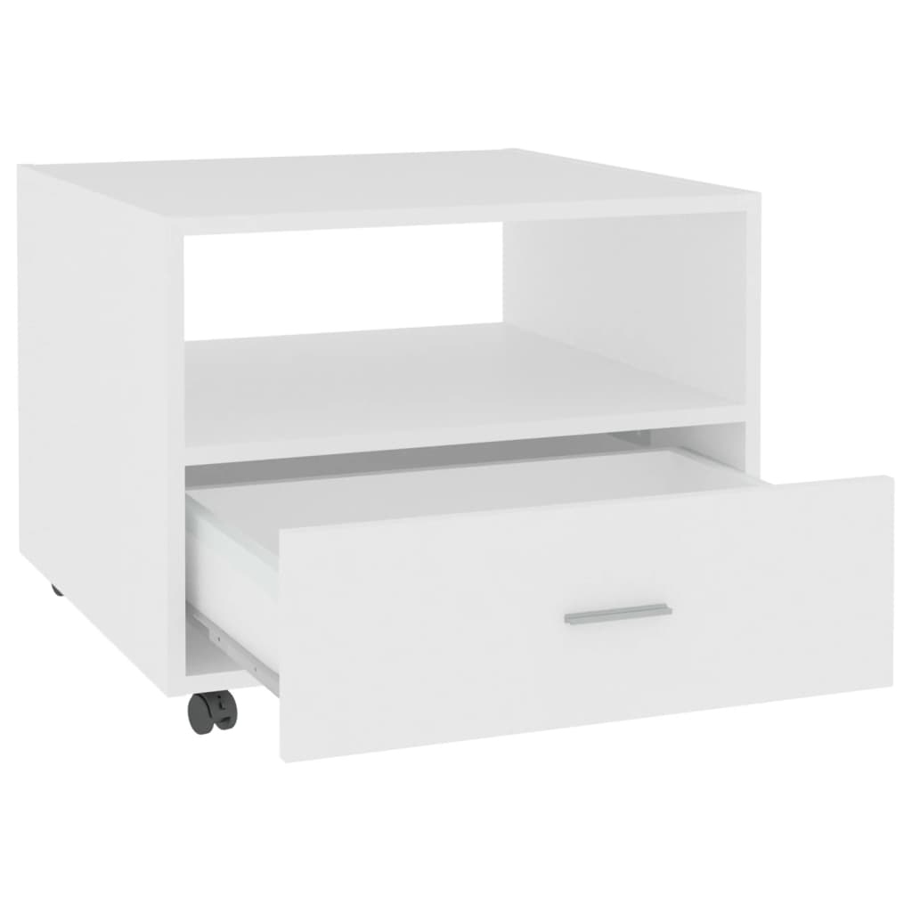 vidaXL Table basse blanc 55x55x40 cm bois d'ingénierie