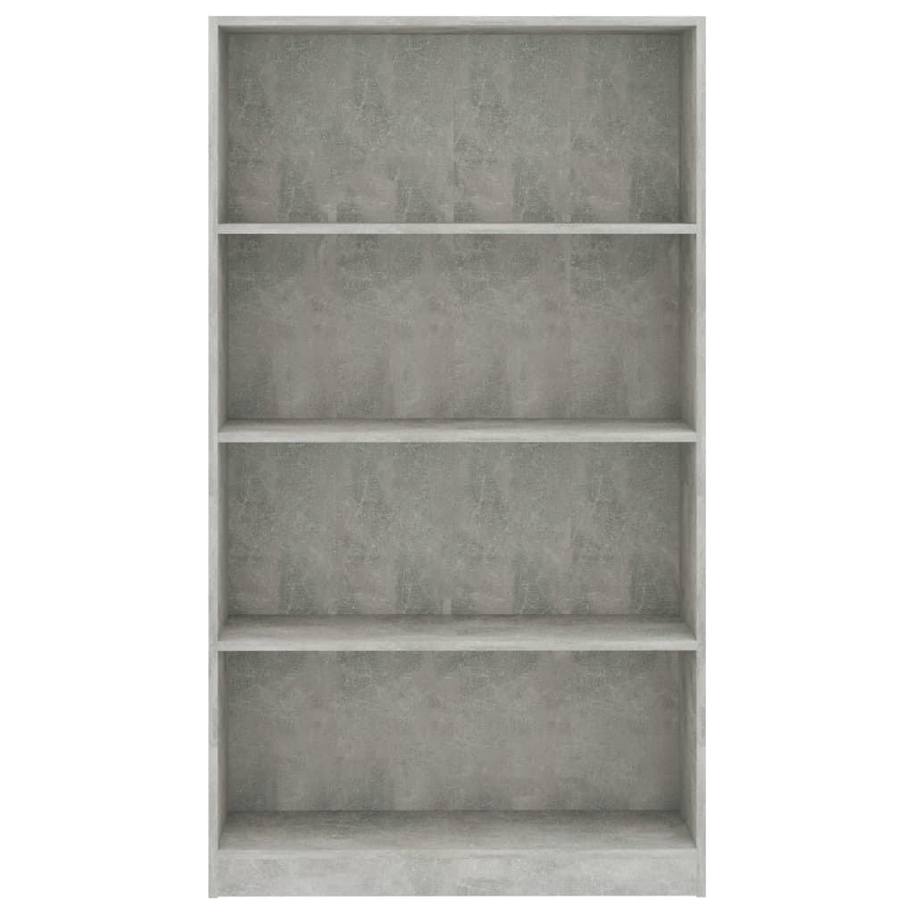 vidaXL Bibliothèque à 4 niveaux Gris béton 80x24x142cm Bois ingénierie