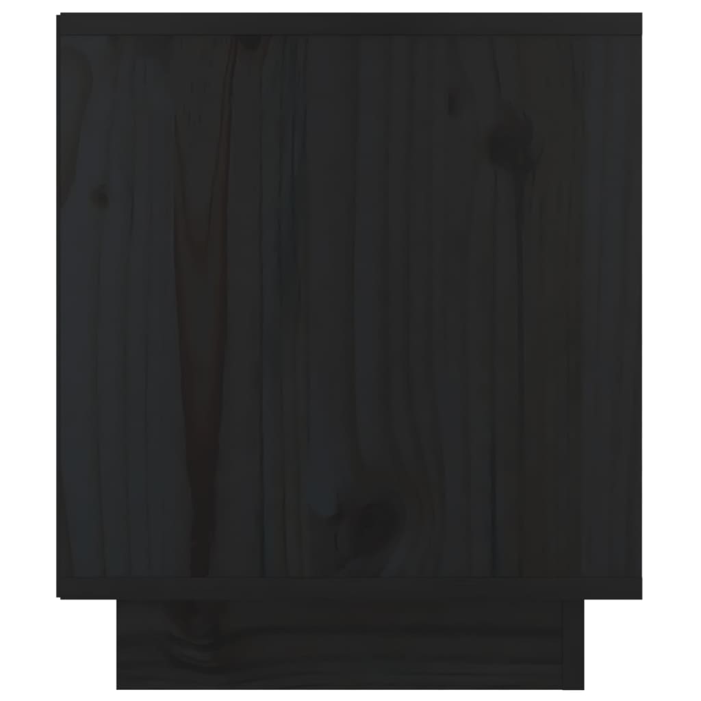 vidaXL Tables de chevet 2 pcs Noir 40x34x40 cm Bois de pin solide