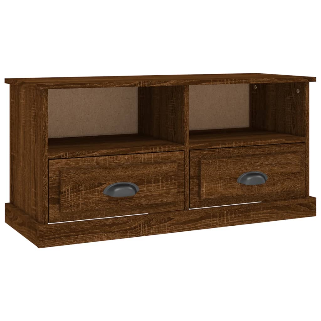 vidaXL Meuble TV chêne marron 93x35,5x45 cm bois d'ingénierie