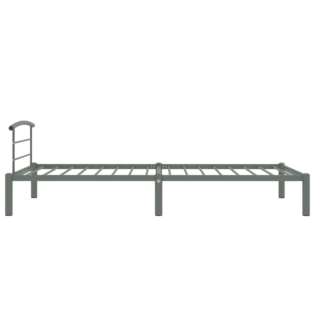 vidaXL Cadre de lit sans matelas gris métal 100x200 cm