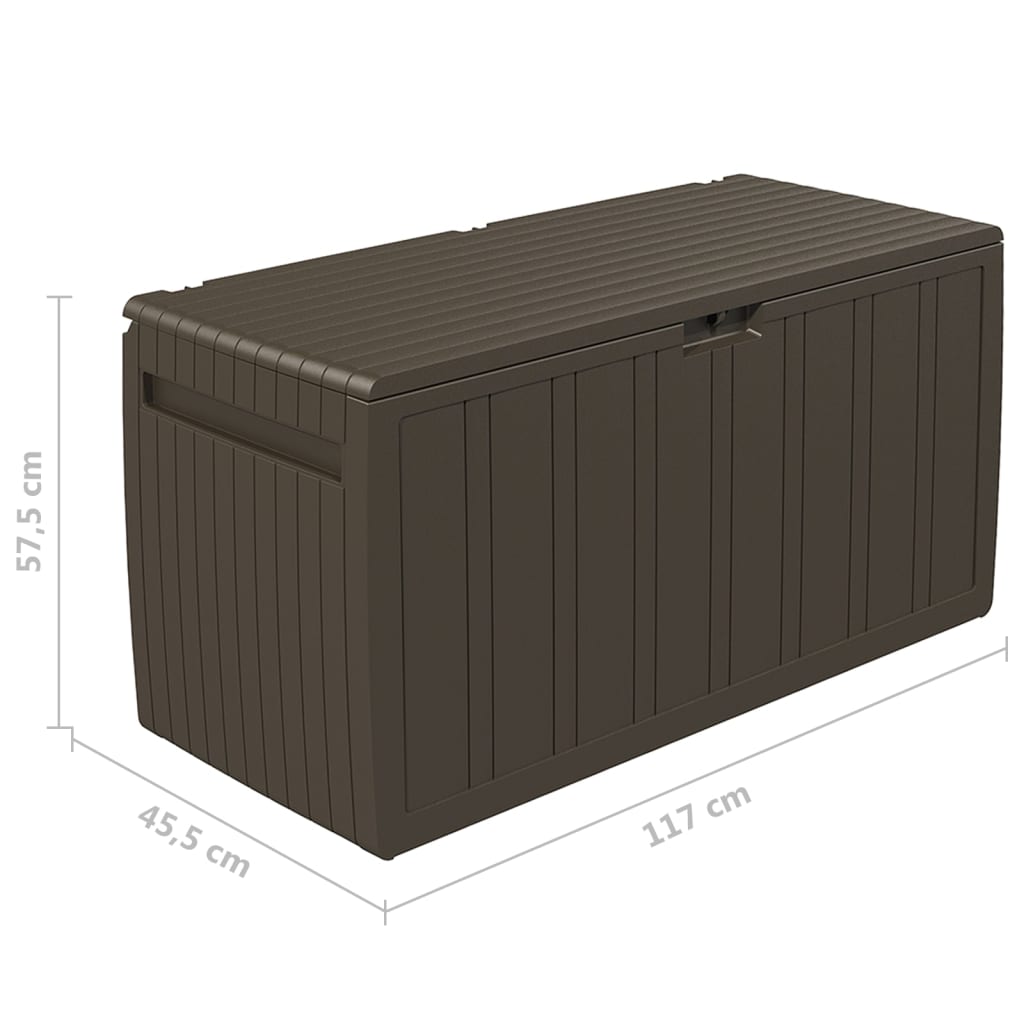vidaXL Boîte à coussins Marron 117x45,5x57,5 cm 270 L
