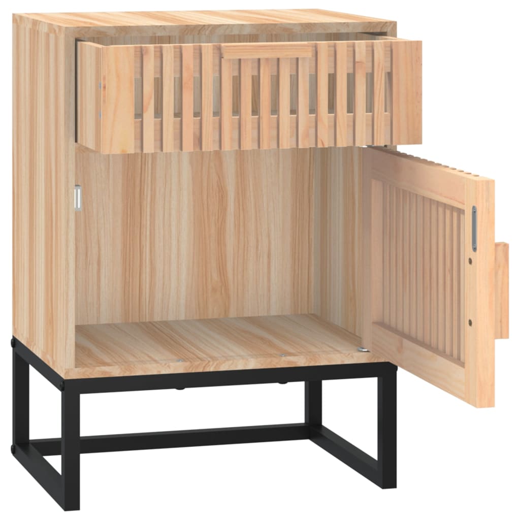 vidaXL Table de chevet 40x30x55,5 cm bois d’ingénierie et fer
