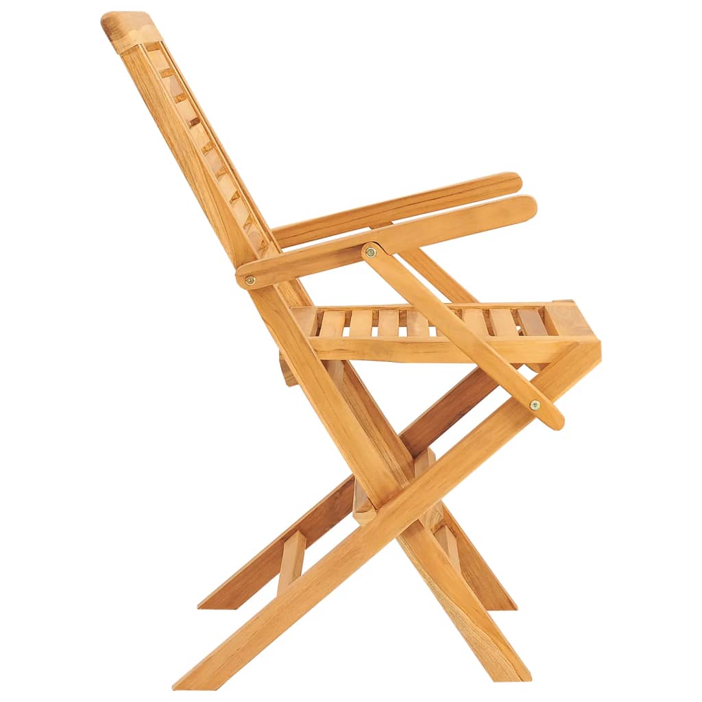 vidaXL Chaises de jardin pliantes lot de 2 56x63x90cm bois massif teck