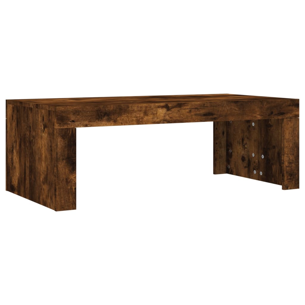 vidaXL Table basse chêne fumé 102x50x36 cm bois d'ingénierie