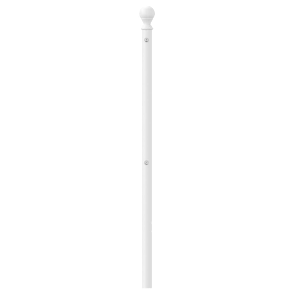 vidaXL Tête de lit métal blanc 150 cm