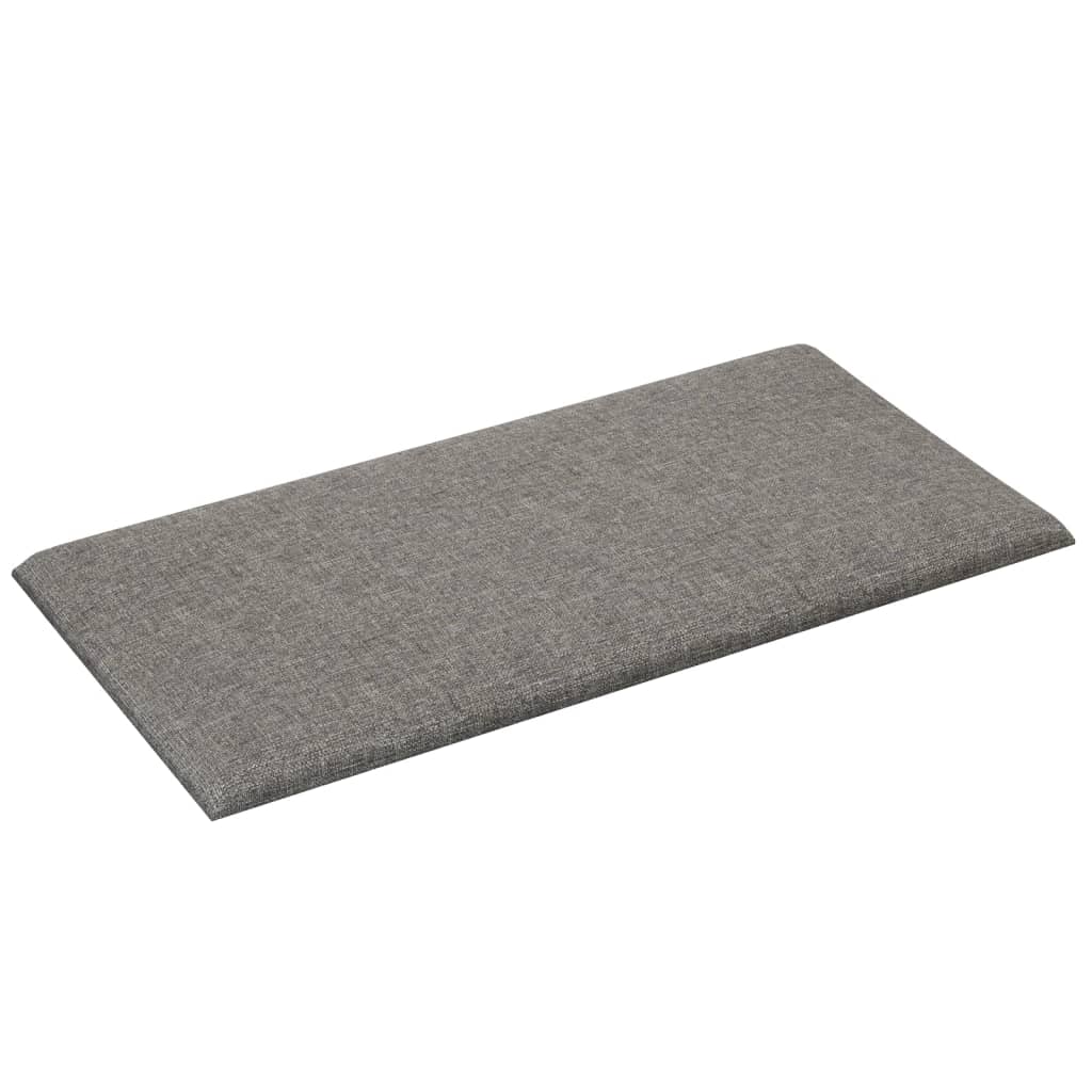 vidaXL Panneaux muraux 12 pcs Gris clair 30x15 cm Tissu 0,54 m²