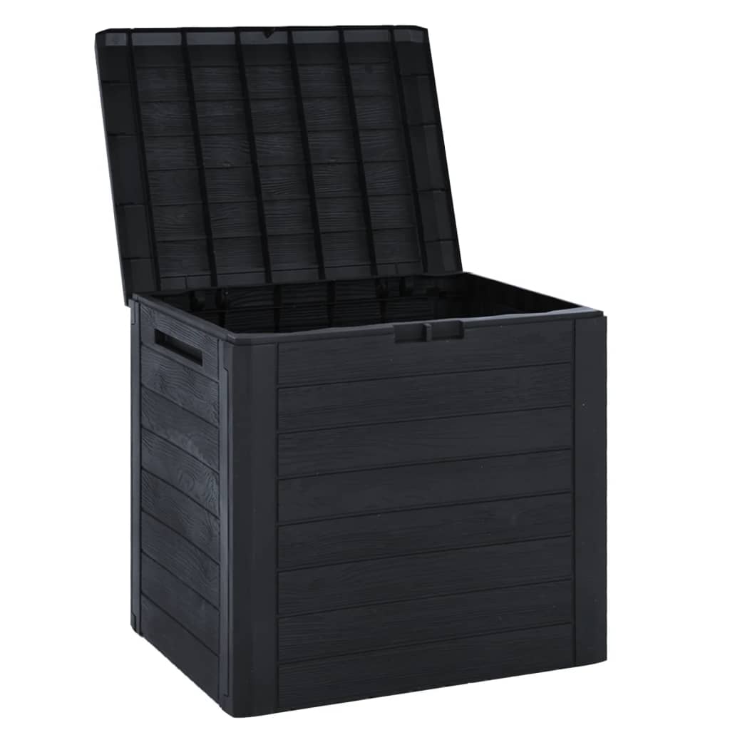 vidaXL Boîte de stockage jardin Anthracite 58,5x46x55 cm Polypropylène