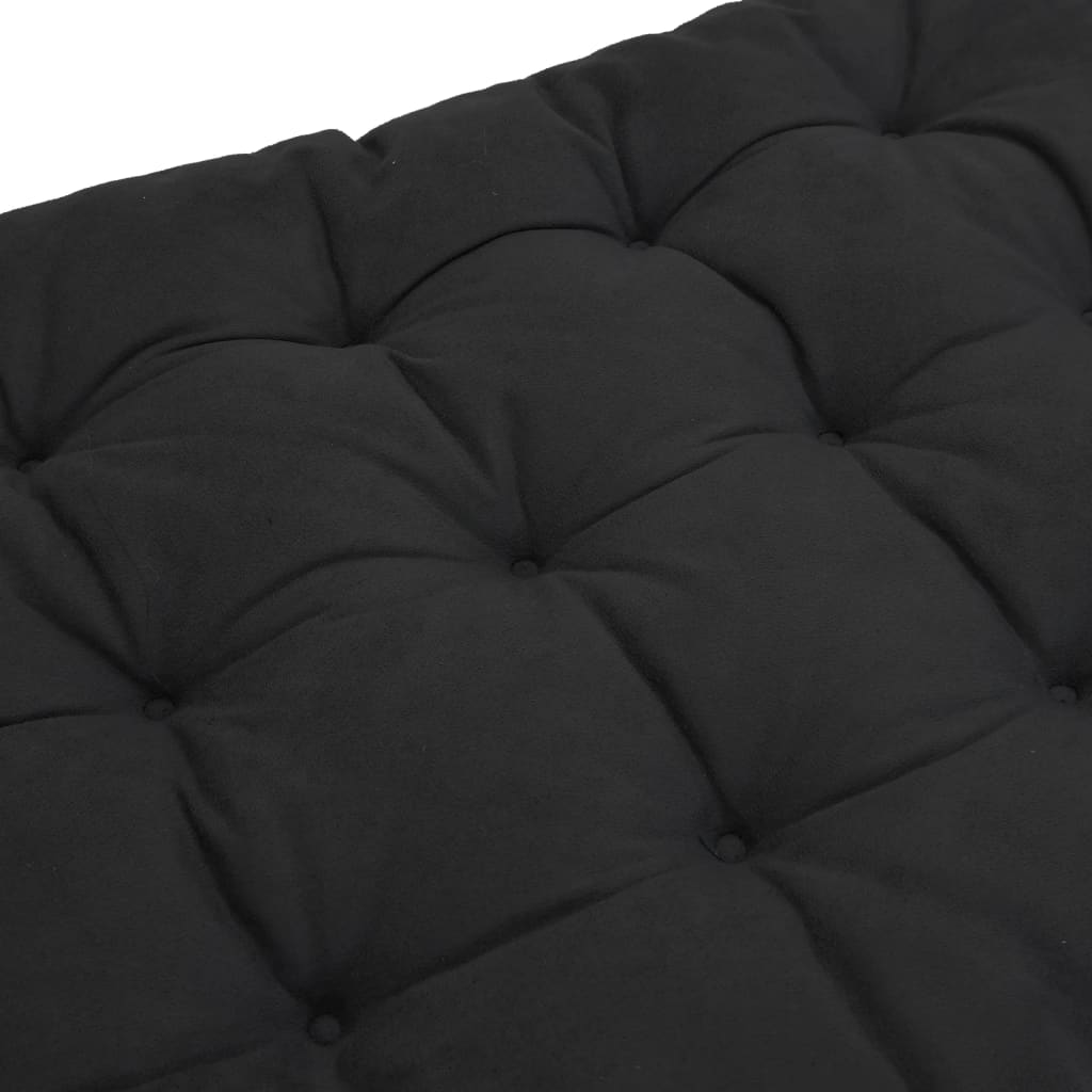 vidaXL Coussin de chaise longue noir 160x50x10 cm similicuir daim