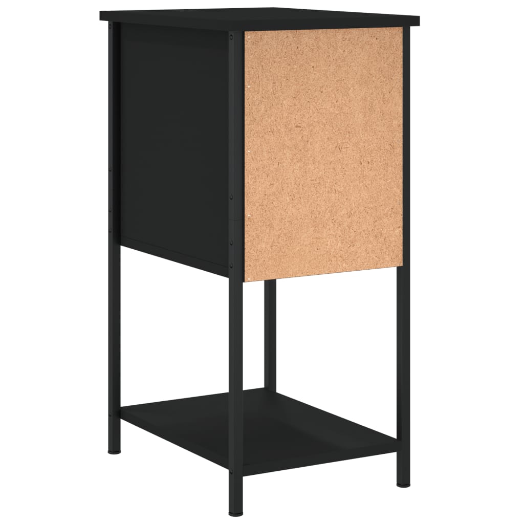 vidaXL Tables de chevet 2 pcs noir 32x42x70 cm bois d'ingénierie