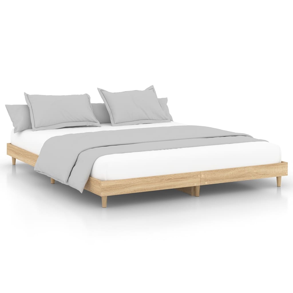 vidaXL Cadre de lit sans matelas chêne sonoma 180x200 cm