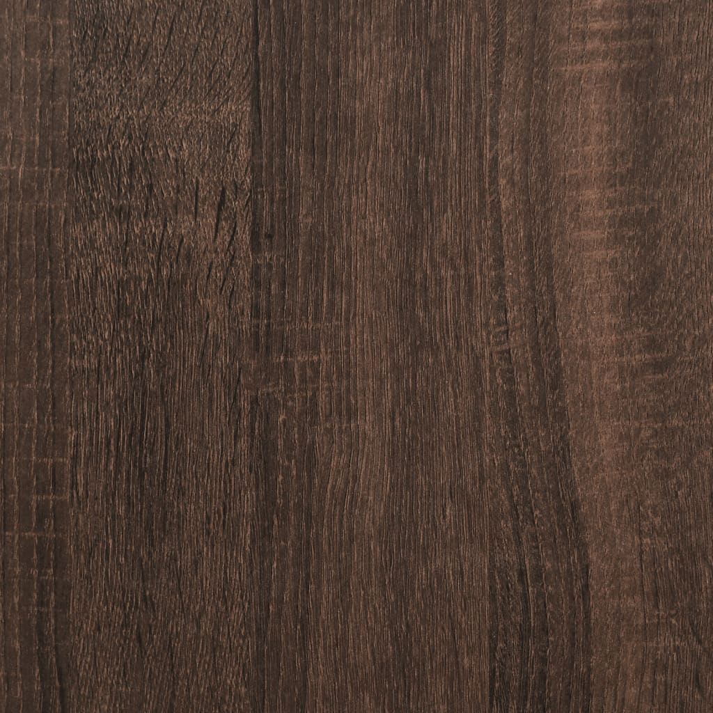 vidaXL Cadre de lit chêne marron 120x200 cm bois d'ingénierie et métal