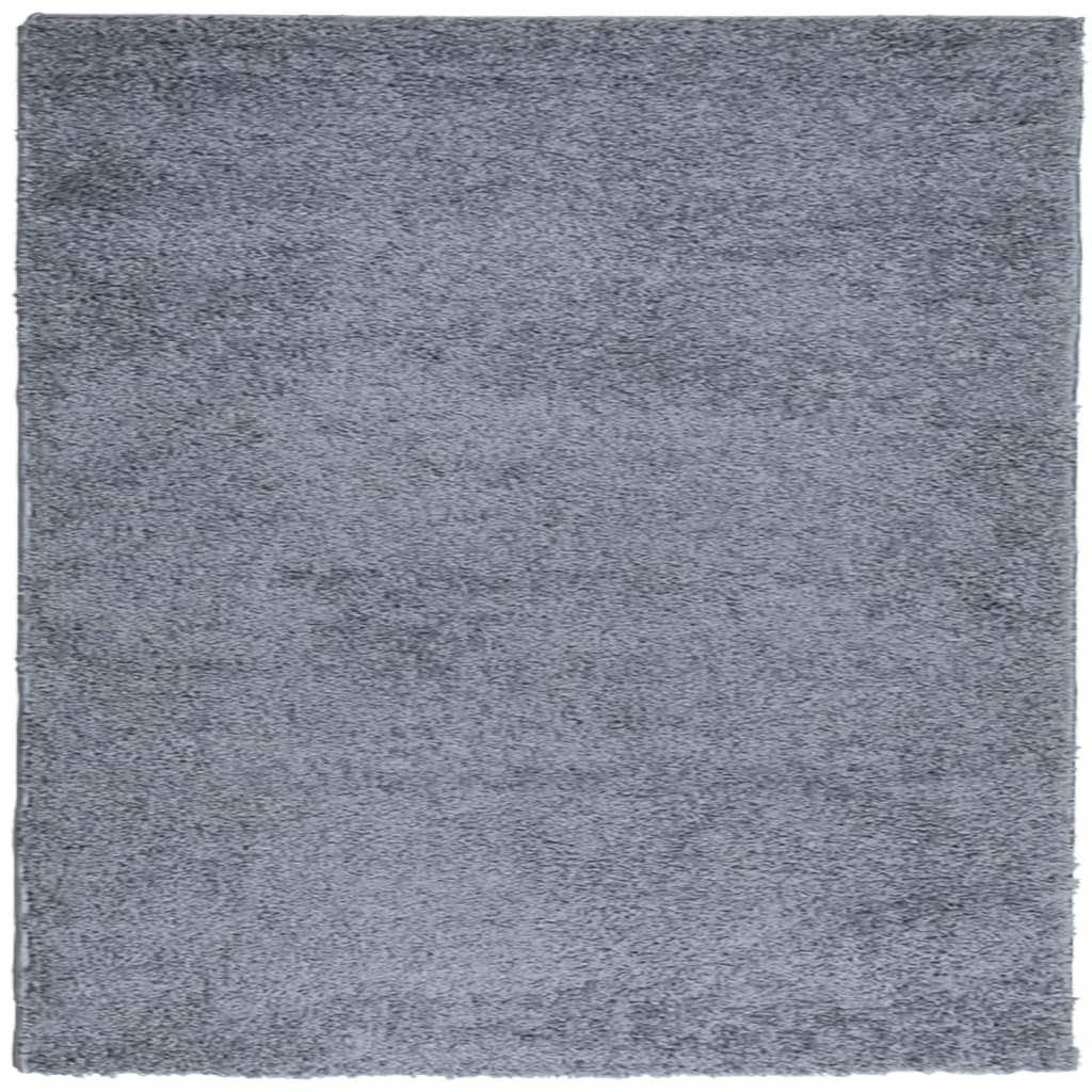 vidaXL Tapis shaggy PAMPLONA poils longs moderne bleu 120x120 cm