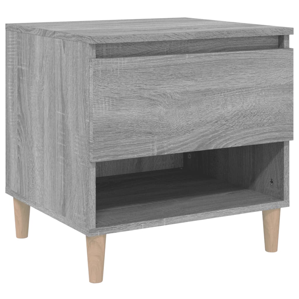 vidaXL Table de chevet Sonoma gris 50x46x50 cm Bois d'ingénierie