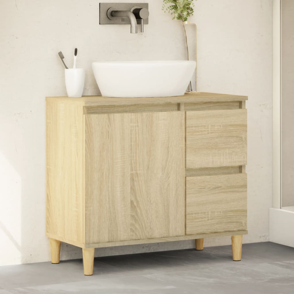 vidaXL Armoire salle de bain chêne sonoma 65x33x60 cm