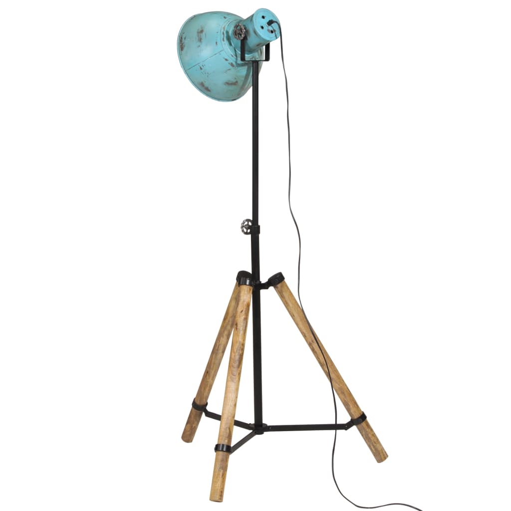 vidaXL Lampadaire 25 W bleu délavé 75x75x90-150 cm E27