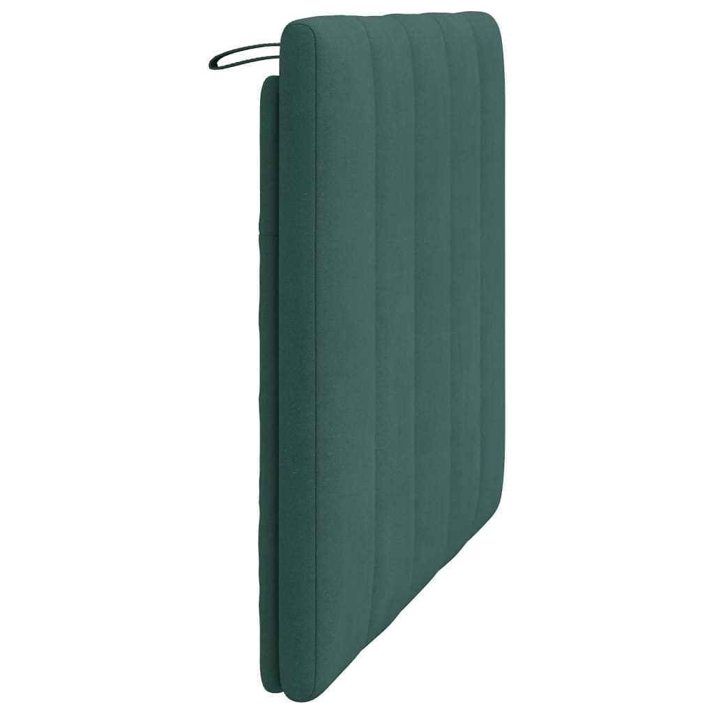 vidaXL Coussin de tête de lit vert foncé 100 cm velours