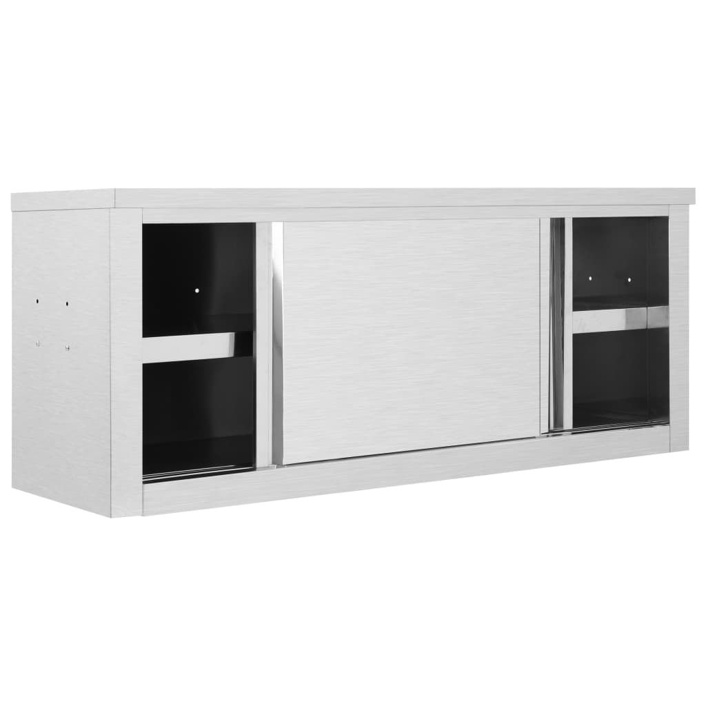 vidaXL Armoire de cuisine avec portes coulissantes 120x40x50 cm Inox
