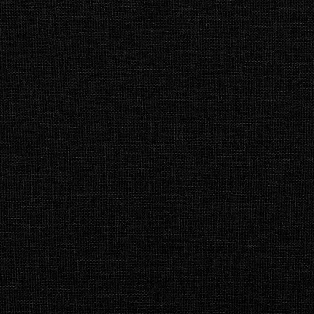 vidaXL Cadre de lit avec lumières LED noir 180x200 cm tissu