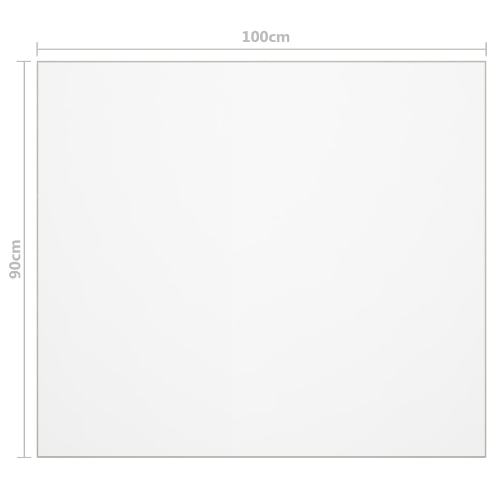 vidaXL Protecteur de table mat 100x90 cm 2 mm PVC