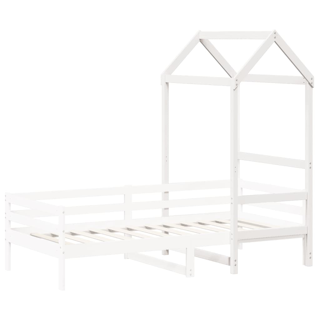 vidaXL Toit de lit pour enfants blanc 98x70x176,5cm bois de pin massif