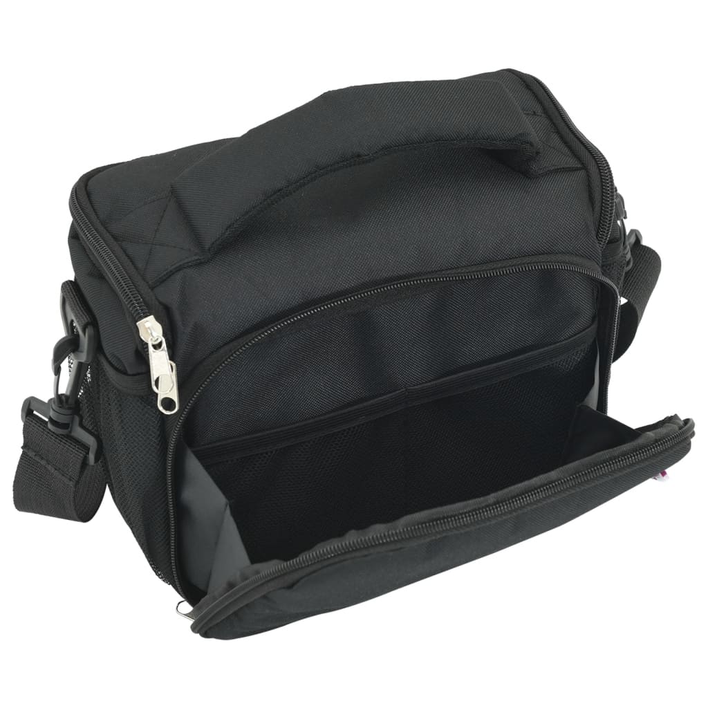 vidaXL Sac pour appareil photo et housse imperméable noir tissu oxford