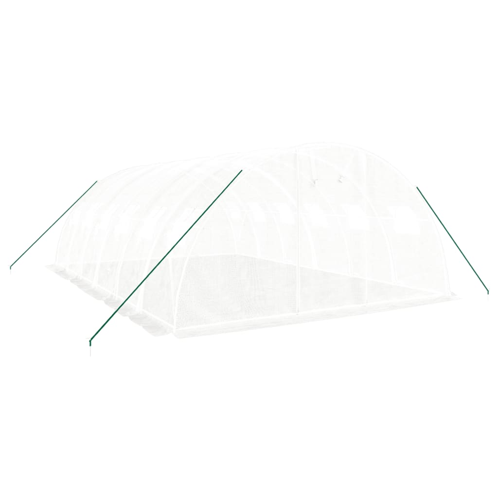 vidaXL Serre avec cadre en acier blanc 24 m² 6x4x2 m