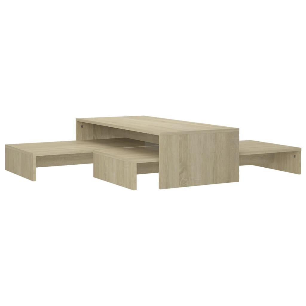 vidaXL Set de tables basses gigognes chêne sonoma bois d'ingénierie