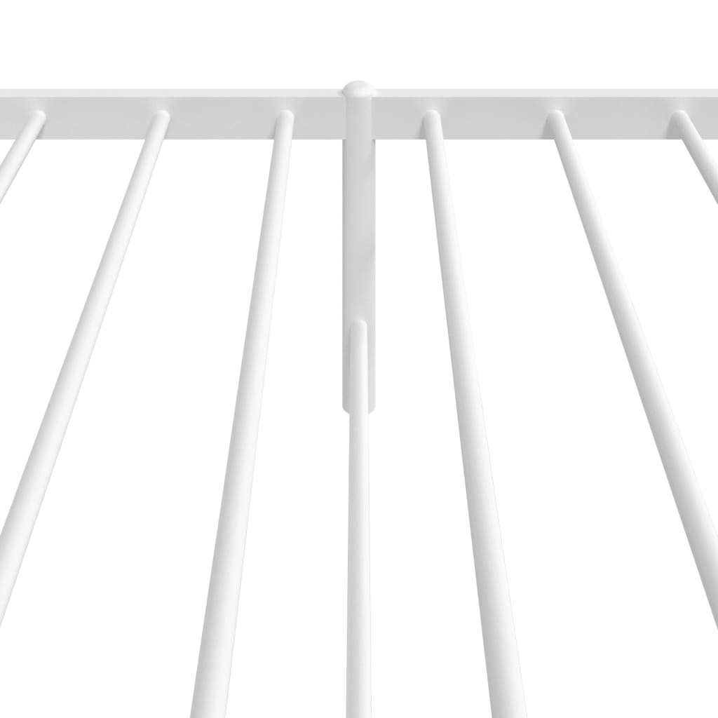 vidaXL Cadre de lit métal sans matelas avec tête de lit blanc 90x190cm